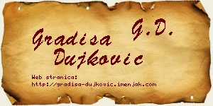 Gradiša Dujković vizit kartica